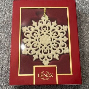 Lenox Cream Snowflake Holiday Ornament